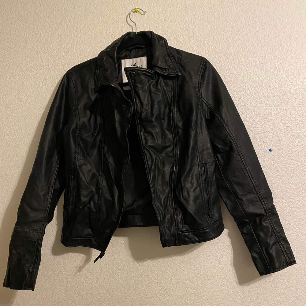 Hollister CO leather jacket